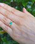 Colombian emerald solitaire ring