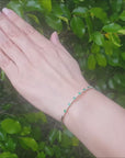 Flexible emerald bangle bracelets