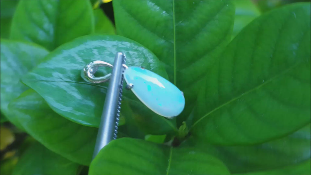 Genuine opal pendant