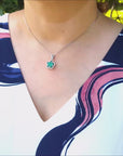 women's emerald necklace