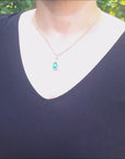 Colombian natural Emerald necklace for sale in USA