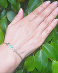 14k emerald bracelet Han made in USA