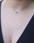 Blue sapphire choker necklace