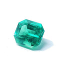 Natural loose emerald Muzo Colombia fine quality, sparkling medium-deep green hue prized by collectors for its quality and origin.