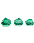 Set loose emeralds earrings and pendant