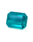 UNTREATED GIA certified loose Muzo mine Colombian emerald medium-deep vibrant bluish green, very good brightness.