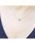 From Muzo mines Colombian emerald Pear Shaped Necklace Vibrant medium deep Color