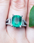 Emerald ring for women GIA certified