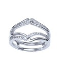 Ring guard enhancer wrap ring with diamonds.