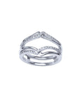 Ring guard enhancer wrap ring with diamonds.