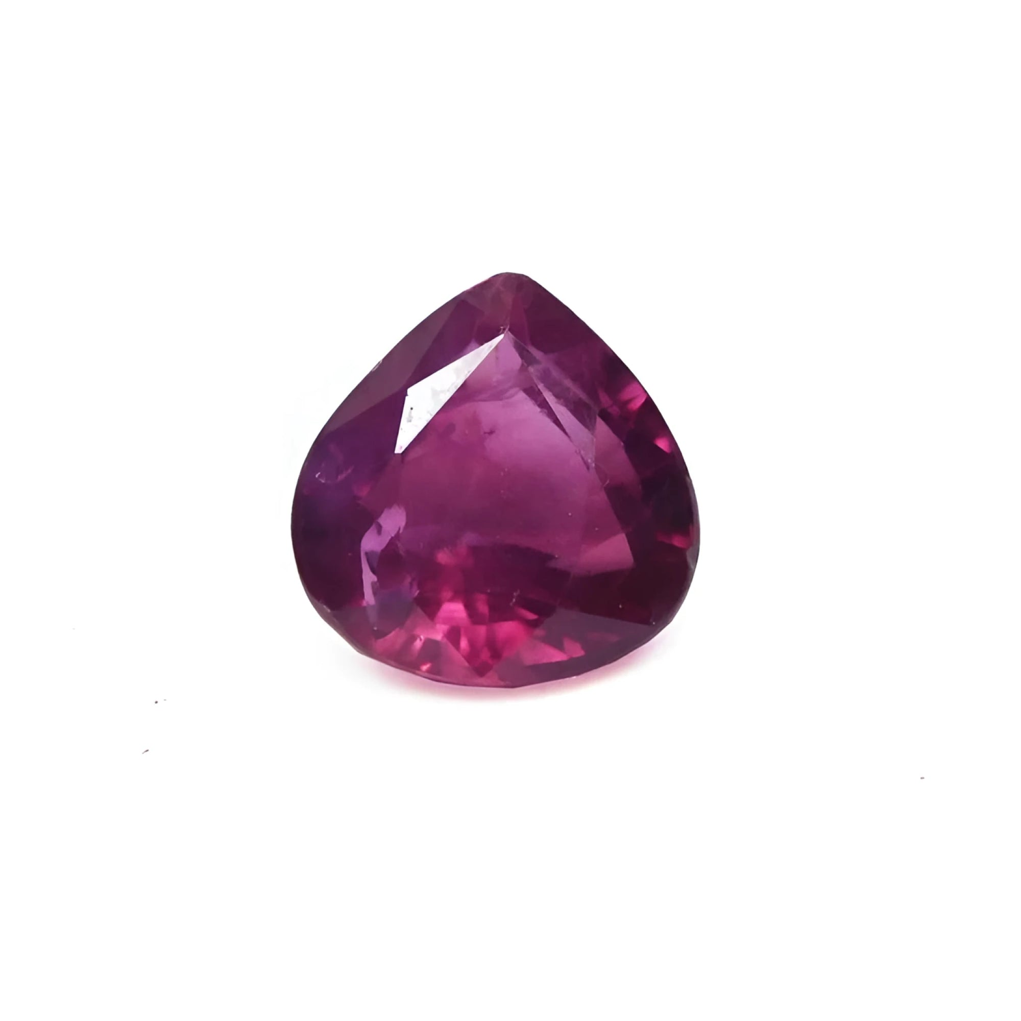 1.19 carat pear cut natural ruby gemstone with sparkling red color and eye-clean clarity.