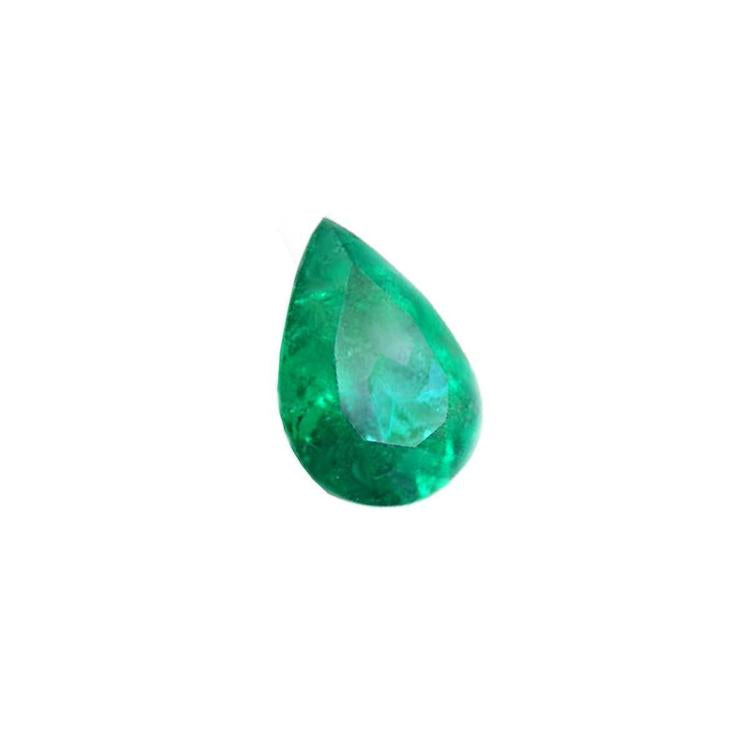 Natural colombian emerald pear cut, from Colombia's Muzo mines, famed for producing the finest emeralds globally.