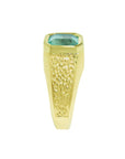 Emerald-cut 2.68 Carats Colombia Muzo Emerald Men Ring 14K Gold