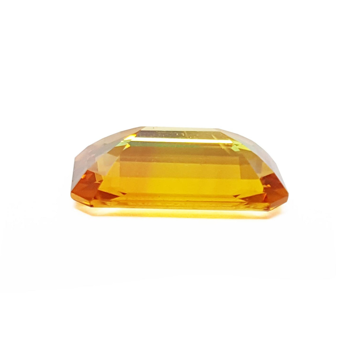4.05 Carats Loose Natural Sapphire Intense Sparkling Yellow Gemstone Emerald-cut