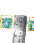 Genuine Colombian emerald cufflinks for sale
