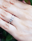 Natural diamond engagement ring