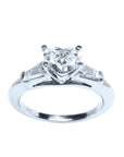 14k diamond heart engagement ring