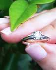 illusion setting diamond engagement ring
