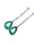 Unique emerald and diamond earrings