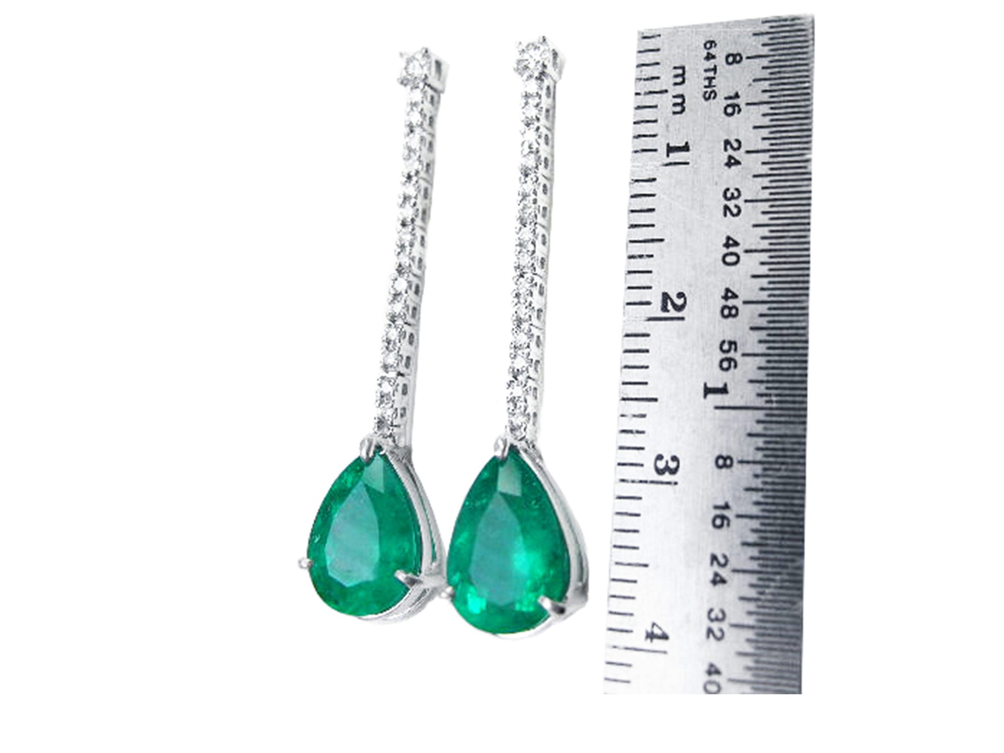 Emerald and diamond earrings for sale in USA