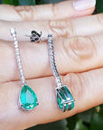 Emerald and diamonds earrings