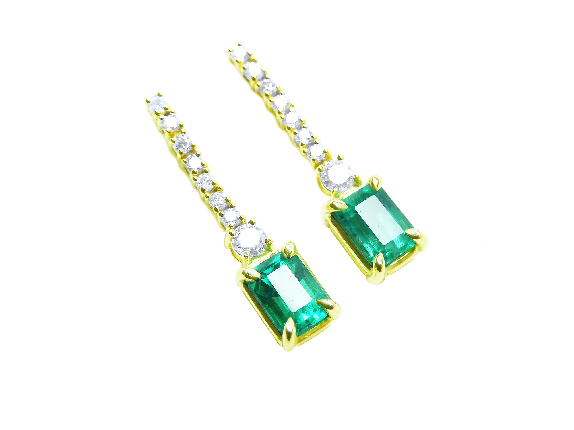 Muzo Colombian emerald stud earrings