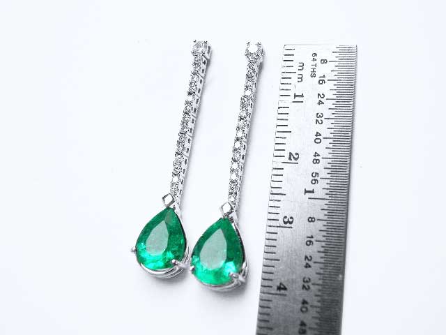Green gemstone earrings for women