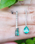 Wholesale Colombian emerald earrings