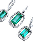 Affordable emerald dangle earrings