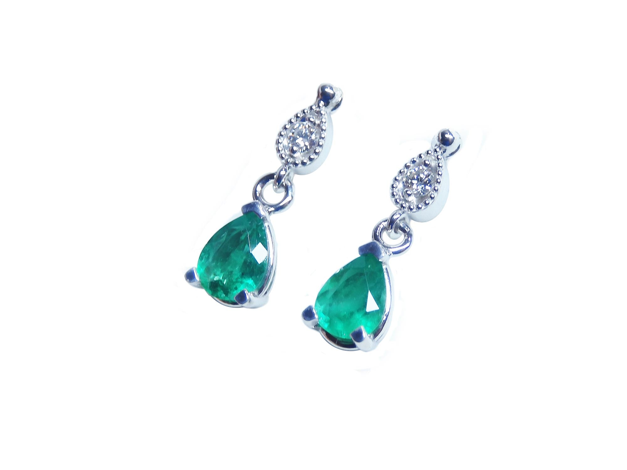 14k emerald earrings