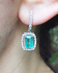 Genuine emerald earrings for sale