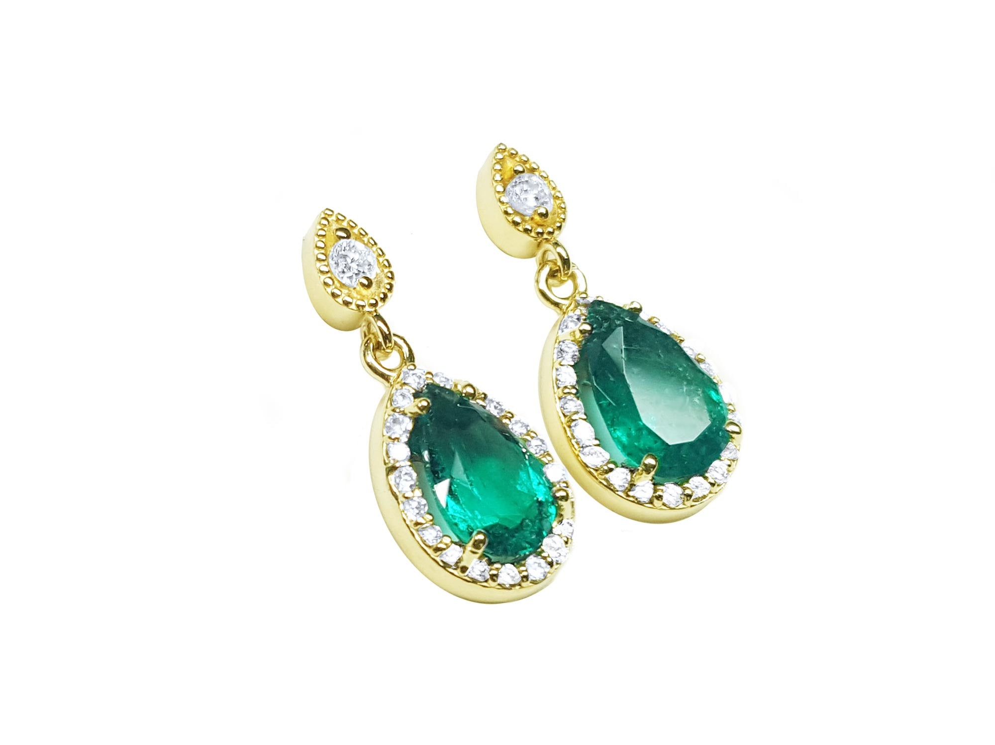 real emerald earrings