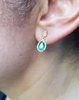 Emerald jewelry gift earrings for mother’s day
