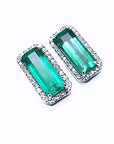 Stud emerald earrings