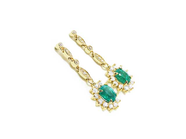 Wholesale Colombian emerald earrings