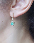 Natural Emerald Dangle Earrings
