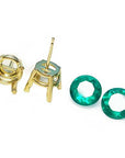 Deep Green emerald earrings