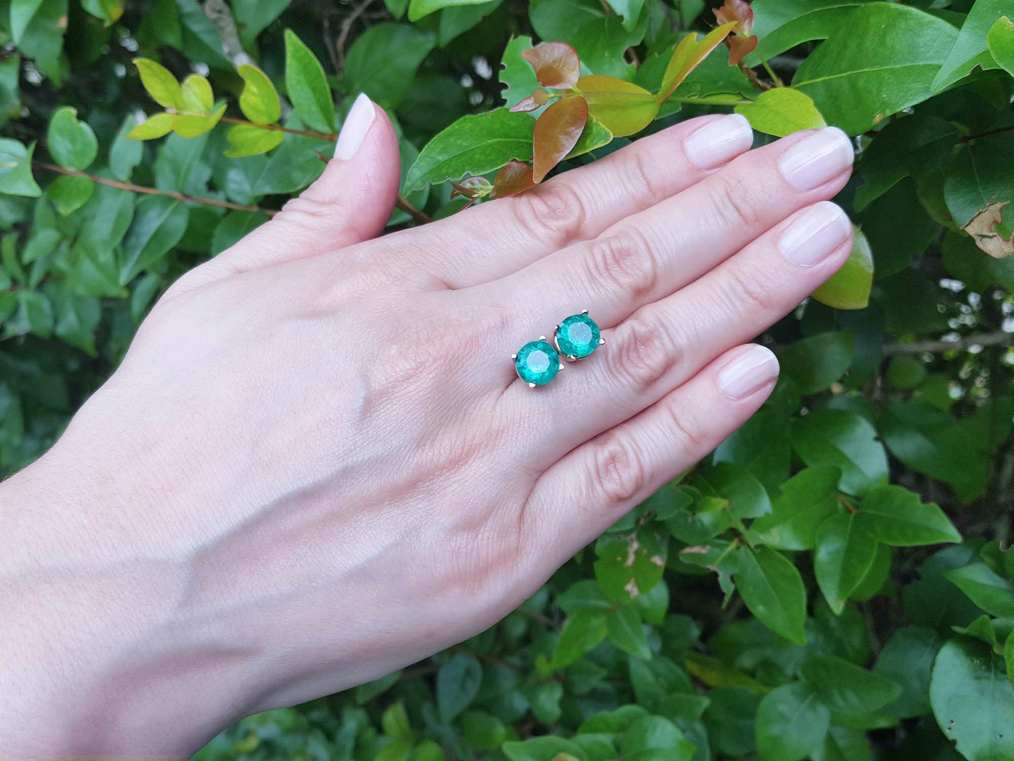 Muzo mines emerald stud earrings