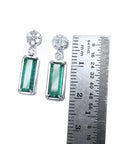 Green-fire Colombian emeralds earrings
