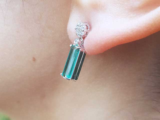 Affordable emerald earrings