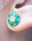 May Birthstone cluster earrings for sale