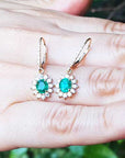 Genuine emerald earrings wholesale