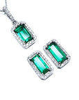 Colombian  emerald earrings and pendant
