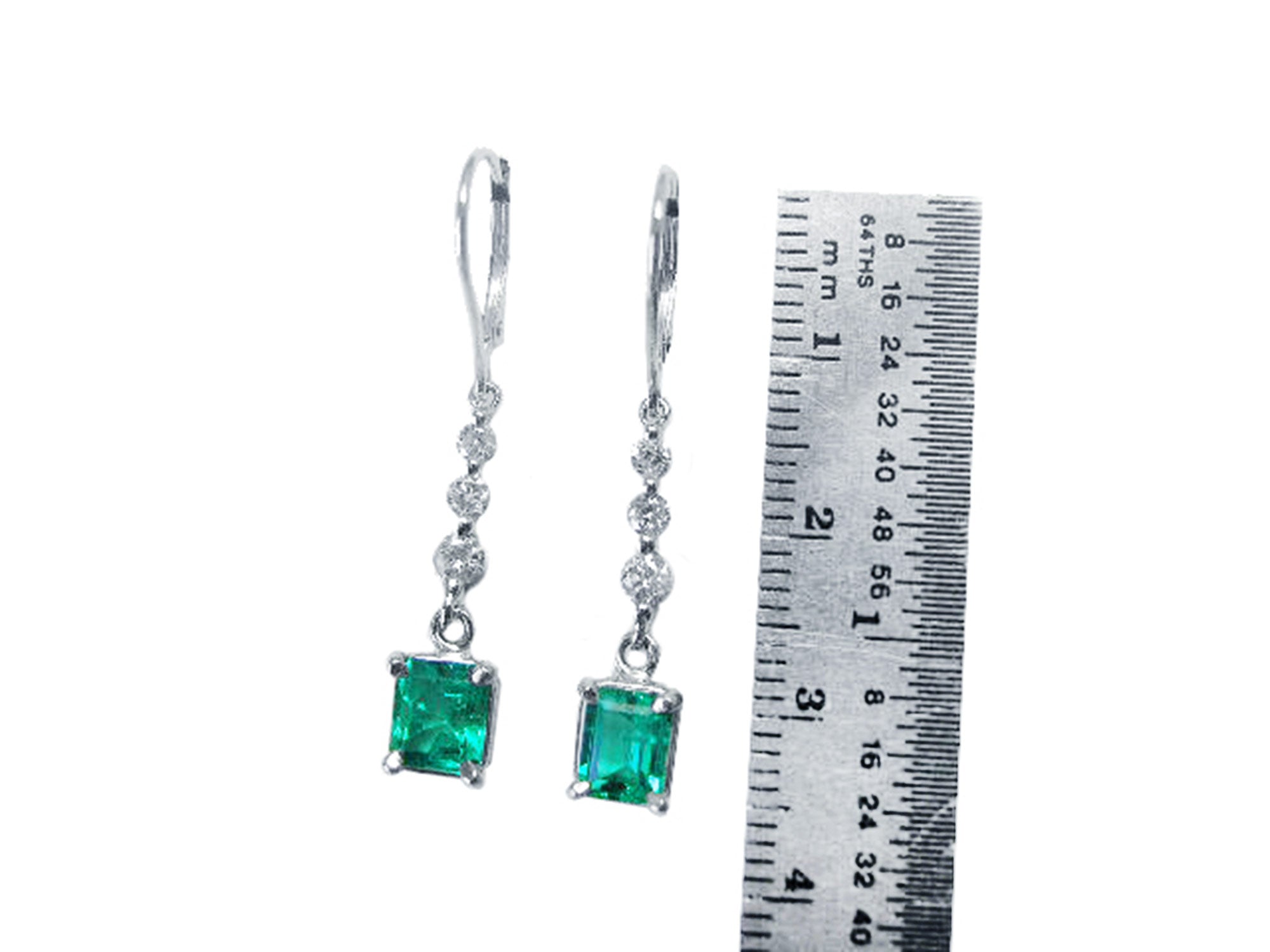 Colombian Emerald dangle earrings