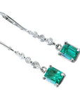Colombian emerald dangle earrings