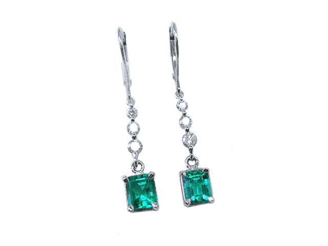 Genuine Emerald earrings for  mother’s day