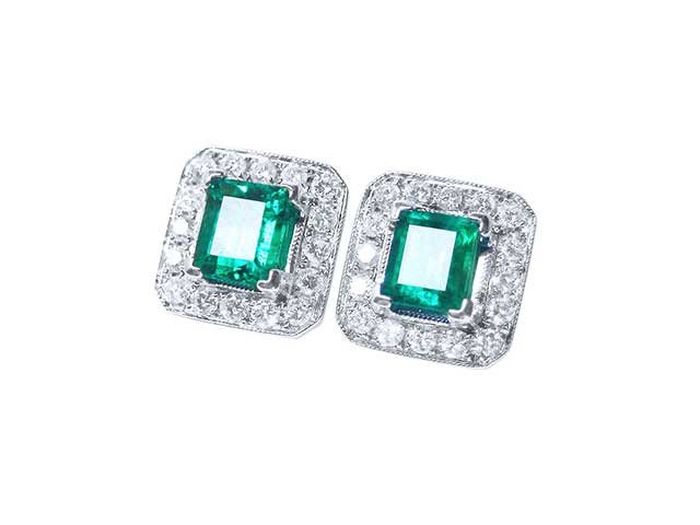 Wholesale real Colombian emerald earrings