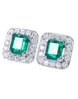 Wholesale real Colombian emerald earrings