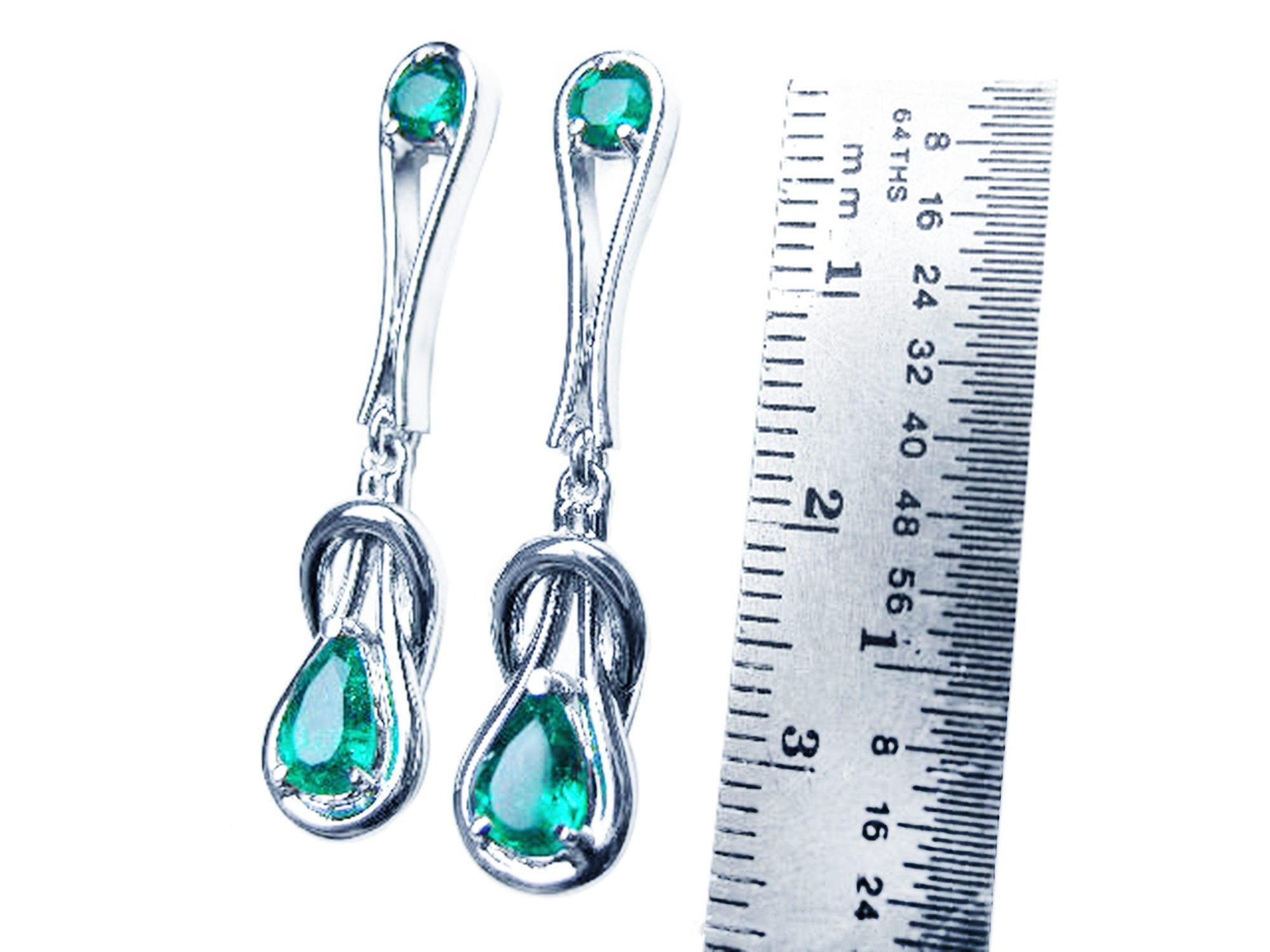 Genuine Love Knot emerald earrings
