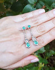 Love knot Colombian emerald earrings